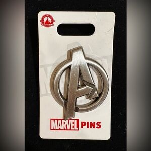 Authentic Disney Parks Marvel Avengers Brushed Silver Pin Collectible
